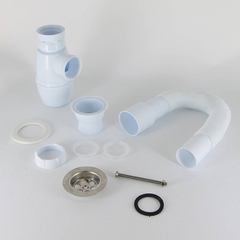 Сифон для раковины Wirquin Минор 1 1/2 x 40 мм с гофротрубой 800 мм 30718026