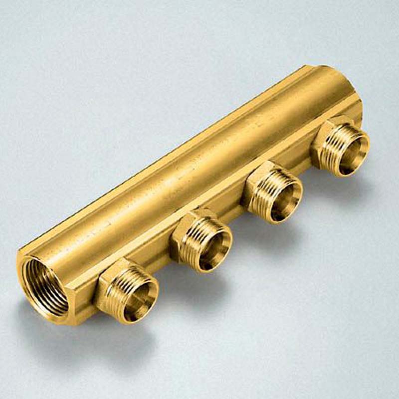 Коллектор магистральный Tiemme 1 1/4 ВВ 8 выходов 3/4 EK 50 мм 1970045