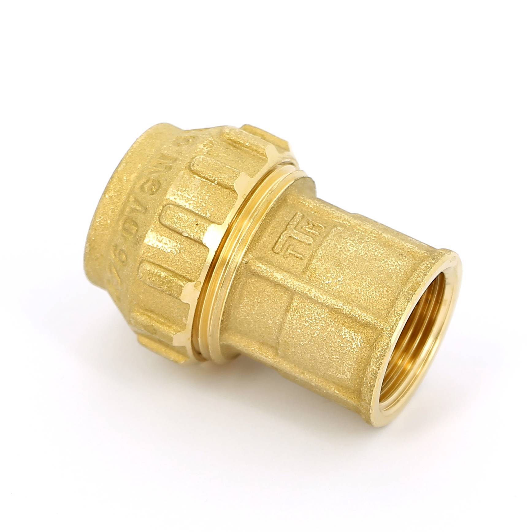 Муфта обжимная Tiemme 3400 25 мм х 3/4 ВР латунная 3400010