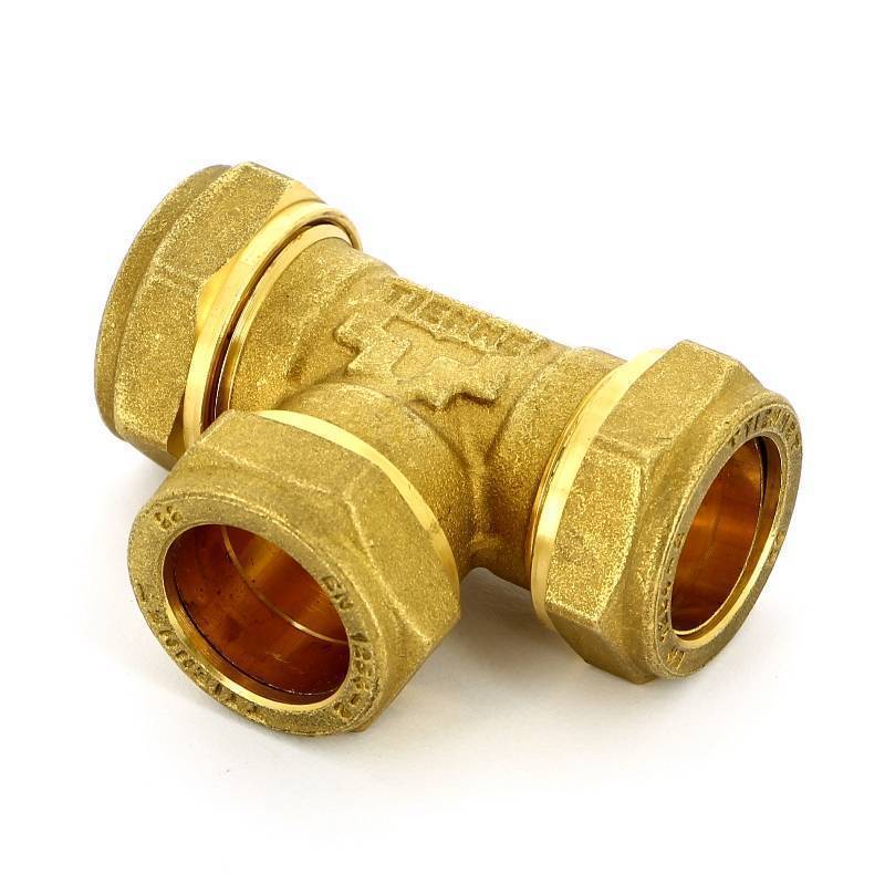 Тройник обжимной Tiemme 22х22х22 мм 1000013