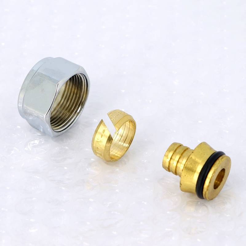 Соединитель обжимной Carlo Poletti 16(2.2) x M24x19 ВР хромированный для PEX труб A55607B