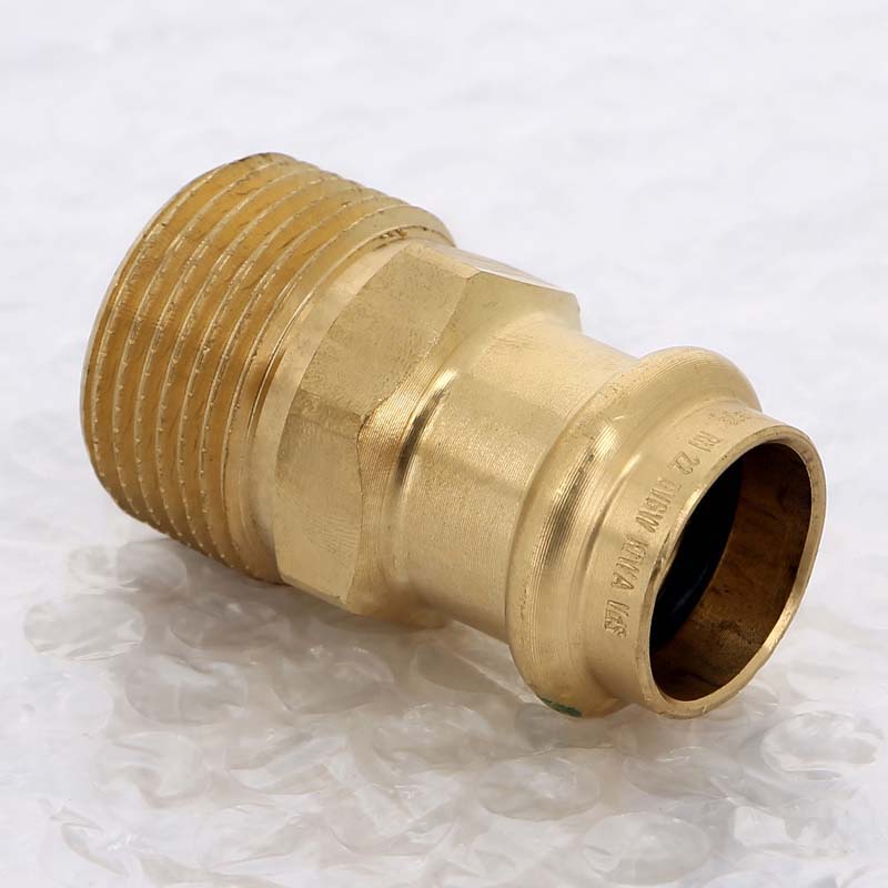 Муфта пресс с наружной резьбой Viega Profipress G 22 мм х 1 бронза 346188