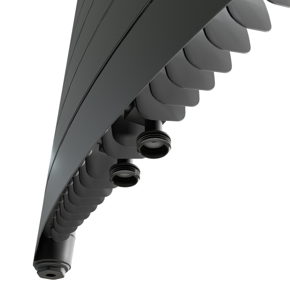 Радиатор биметаллический RIFAR CONVEX Ventil 500 22 секции нижнее подключение Титан 11619