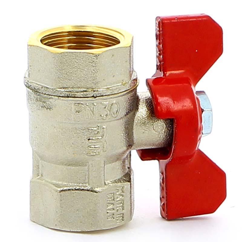 Кран шаровой Tiemme MISTRAL 1/2 ВВ ручка-бабочка 2360002