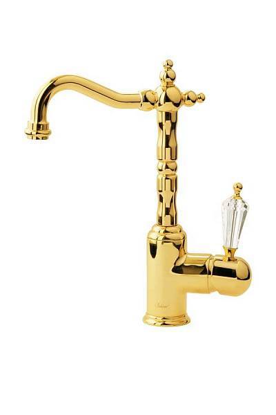 Смеситель для раковины высокий Boheme Imperiale Presente золото глянцевое 322