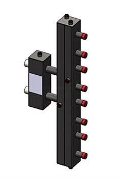 Гидроразделитель с коллектором ZOTA вертикальный 4 контура до 70 кВт AGR4932001004