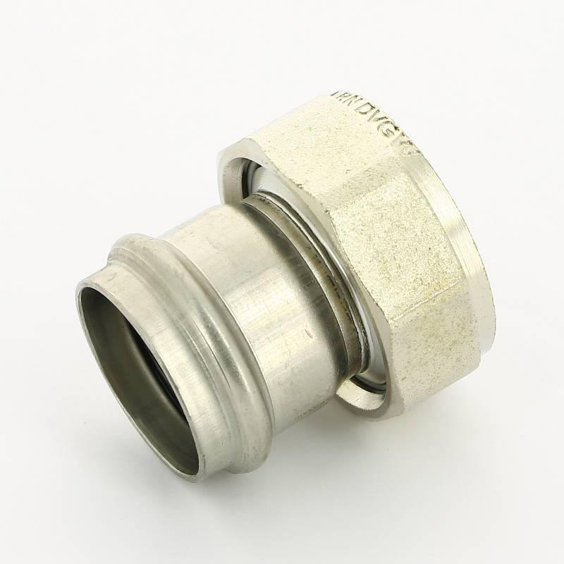 Муфта пресс Viega Sanpress Inox с накидной гайкой 35х1 1/2 нержавеющая сталь 437862