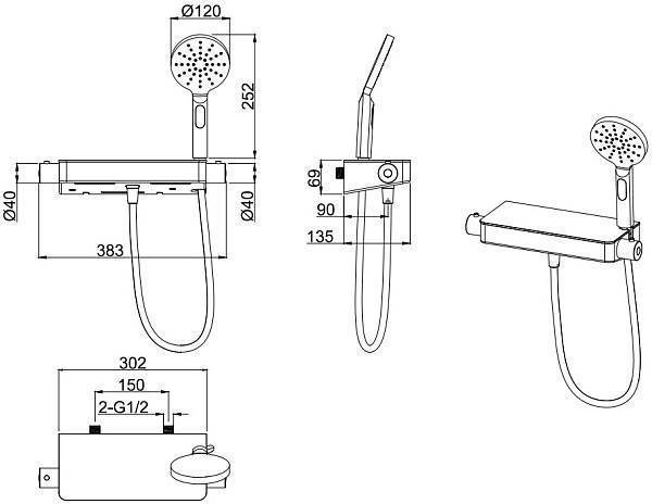 Смеситель для душа Allen Brau Fantasy хром 5.11002-00