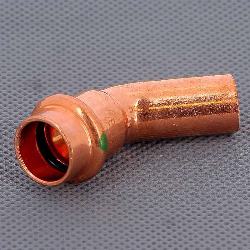 Угол-вставка 45° пресс Viega Profipress 15 мм медь 292508