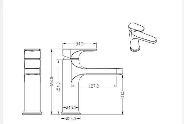 Смеситель для раковины Boheme Spectre хром 451-CR