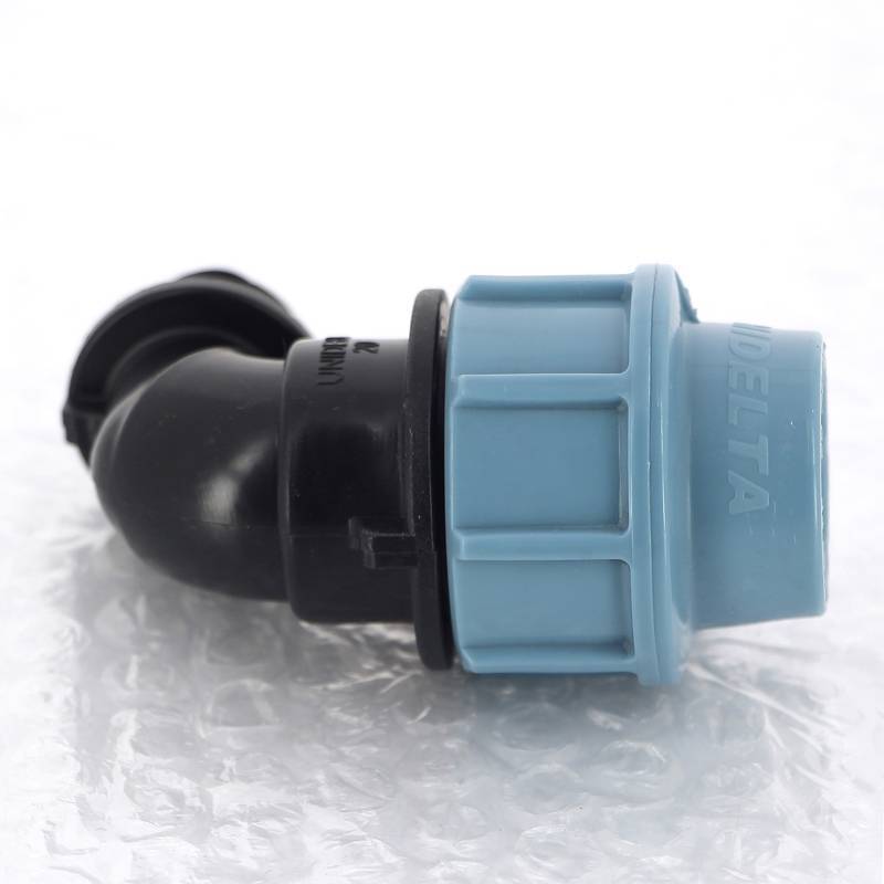 Угольник обжимной для труб ПНД Unidelta Deltone 20х1/2 наружная резьба 1008020002