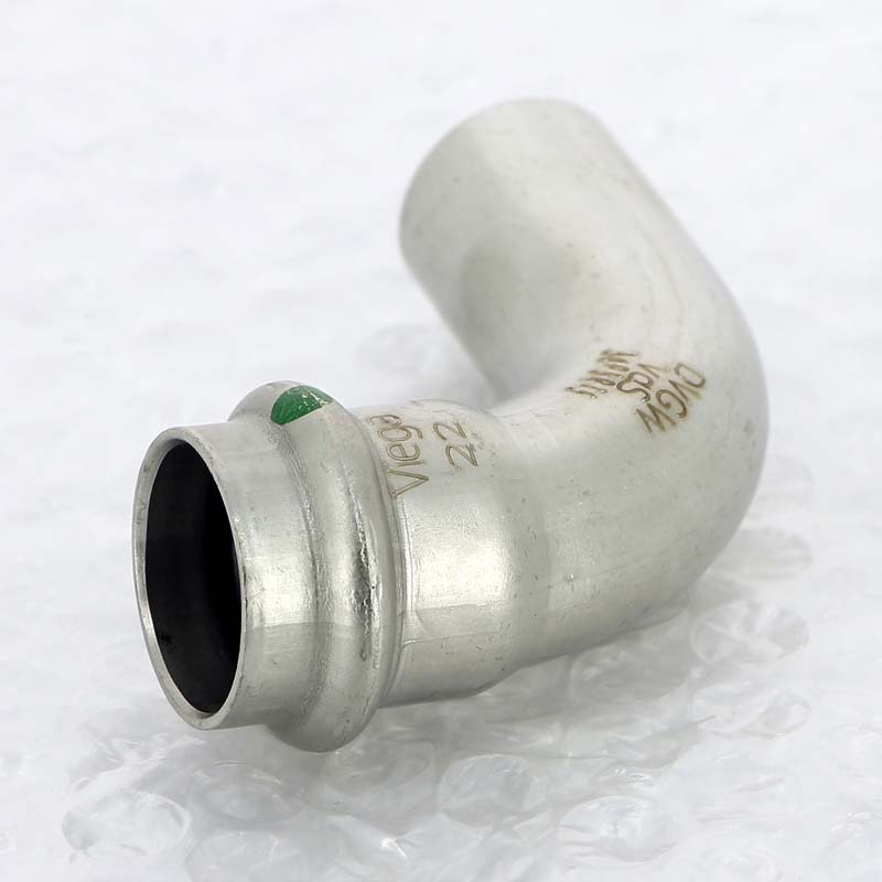 Отвод однораструбный 90° Viega Sanpress Inox пресс нержавеющая сталь 22 мм 435721