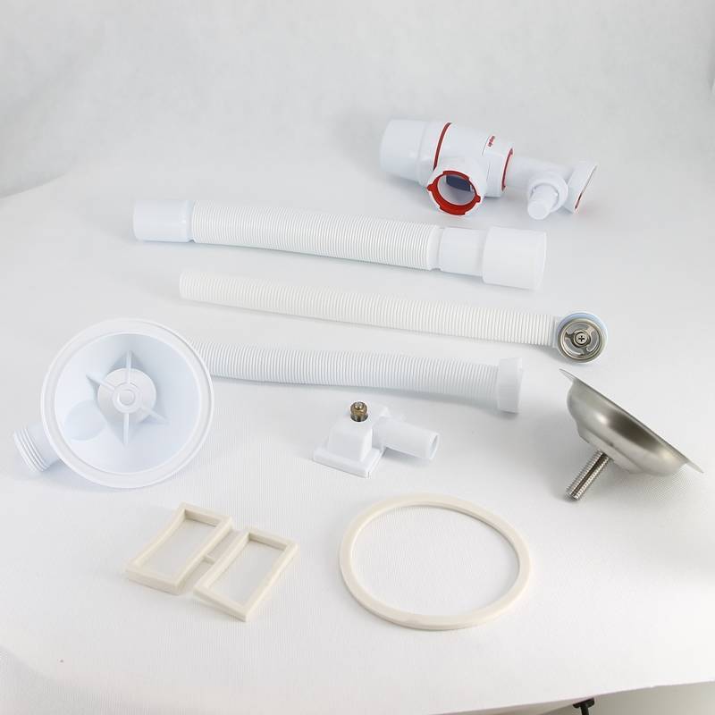 Сифон для мойки Wirquin NEO 1 1/2 x 40/50 мм с переливом и отводом для бытовой техники 30987091