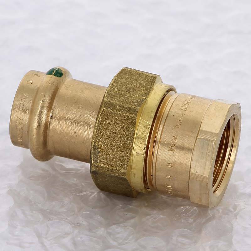 Муфта разъёмная пресс Viega Sanpress бронза 22x3/4 ВР 125318