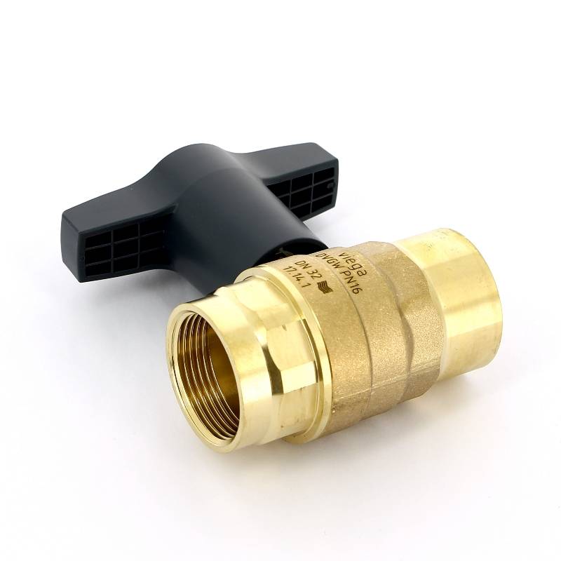 Кран шаровой Viega Easytop ВВ 1 1/4 бронза SC-Contur Т-ручка 746858