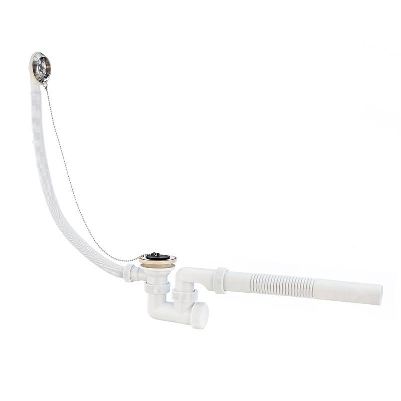 Слив-перелив для ванны Wirquin Универсал 1 1/2 x 40 мм с пробкой на цепочке L800 мм 30980242