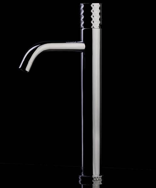 Смеситель для раковины высокий Boheme Stick Chrome Touch Gold 122-CRG.2