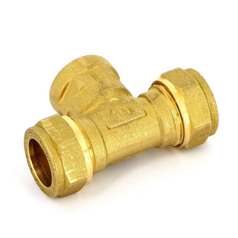 Тройник обжимной Tiemme 18х1/2х18 мм внутренняя резьба 1100071