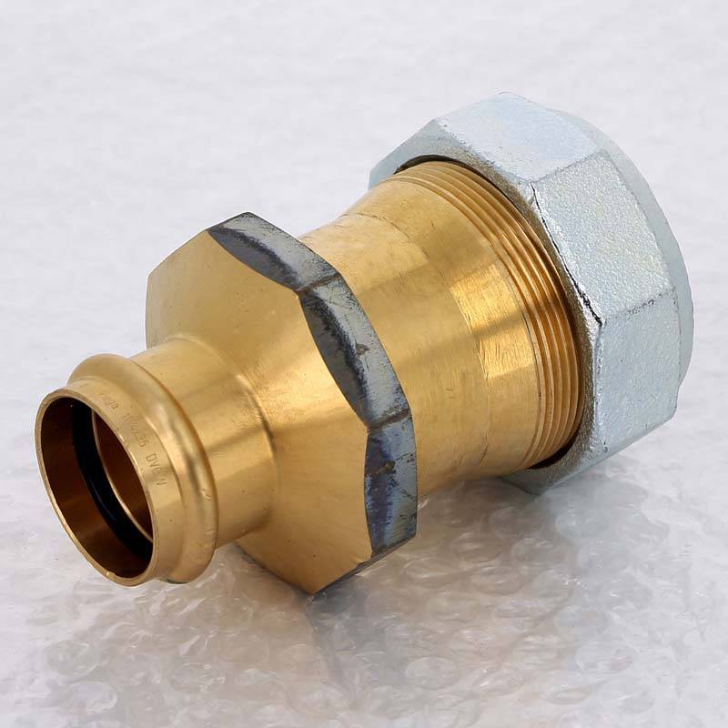 Переходник бронзовый Viega Sanpress со стальной трубы на медь 1 1/4х35 мм 588328