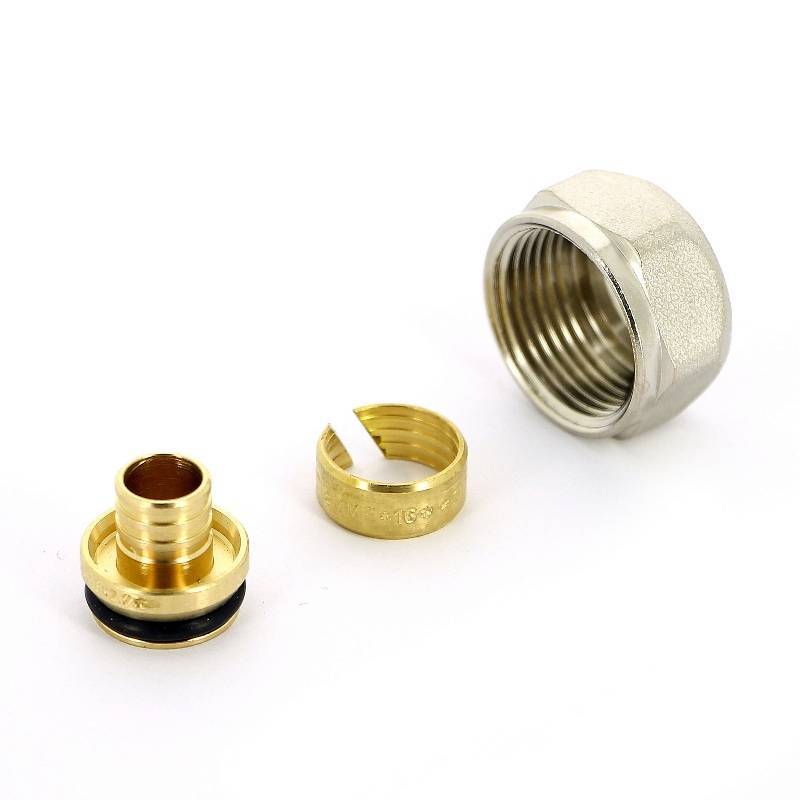 Соединитель для PEX-трубы обжимной Tiemme 16x2.2-3/4 EK 1440047