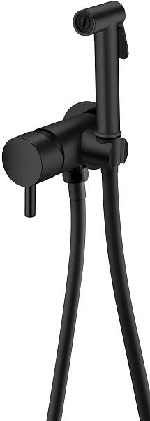 Гигиенический душ со смесителем Boheme Uno черный матовый 467-B