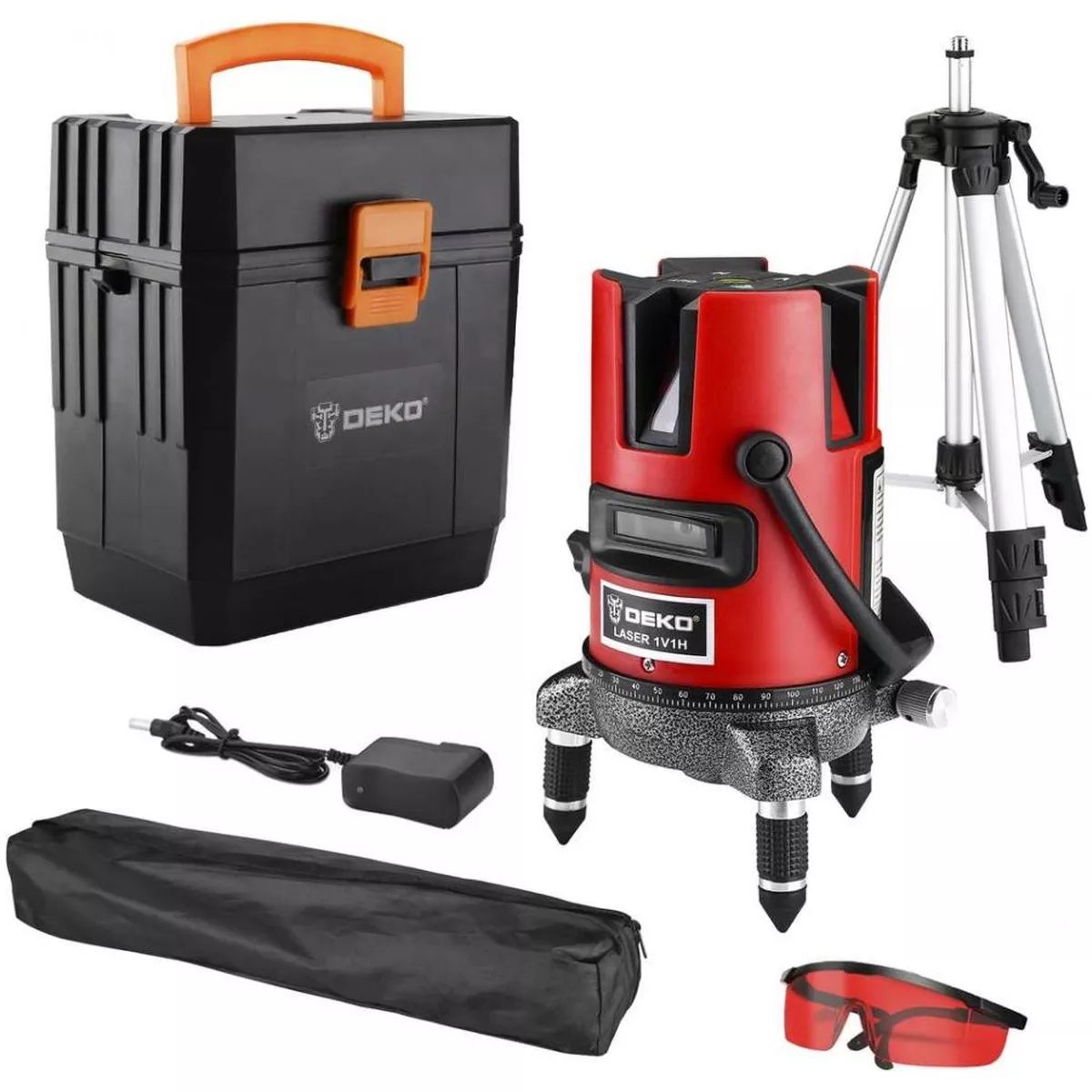 Нивелир лазерный DEKO DKLL02RB SET 4 со штативом 065-0223