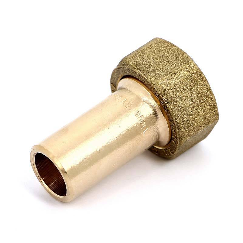 Вставка с накидной гайкой бронза Viega Sanpress 18х3/4 338510