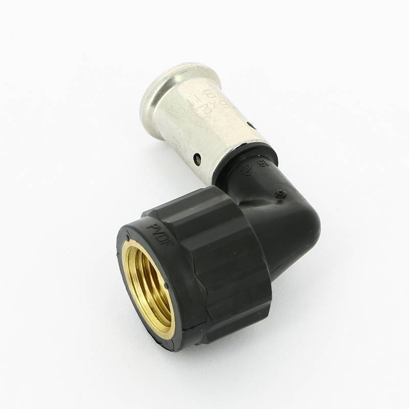 Угол пресс с внутренней резьбой Henco PVDF 16x1/2 6PK-1604BP