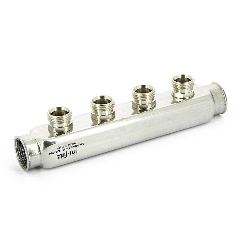 Коллектор из нержавеющей стали Uni-Fitt 1 4 выхода 3/4 EK 430I4304