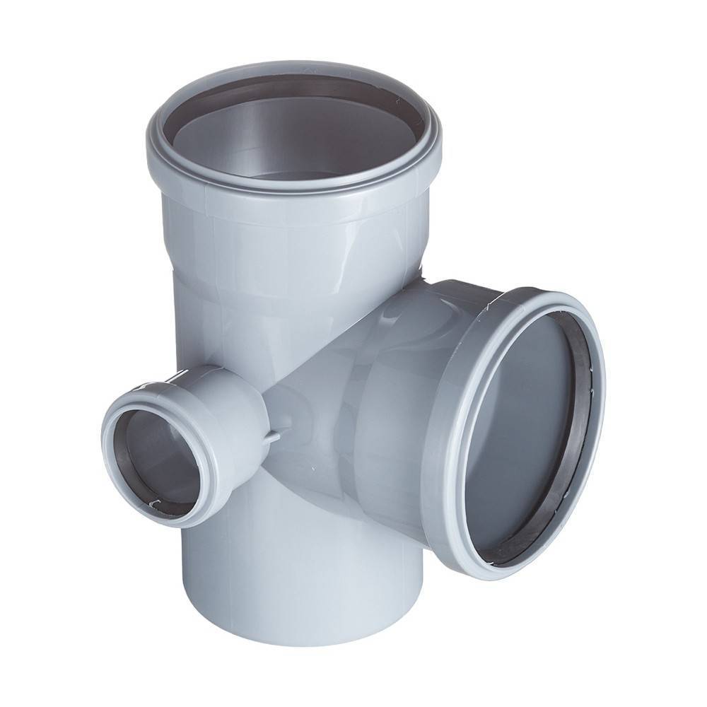 Крестовина двухплоскостная VALFEX PP-H для внутренней канализации 110x110x50 мм левая 28111150