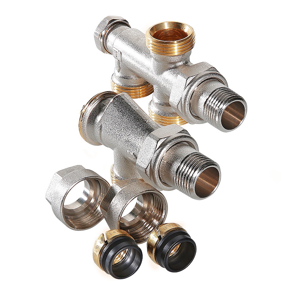 Узел нижнего подключения Valtec для двухтрубных систем 1/2 x 3/4 евроконус VT.225K.N.E0410