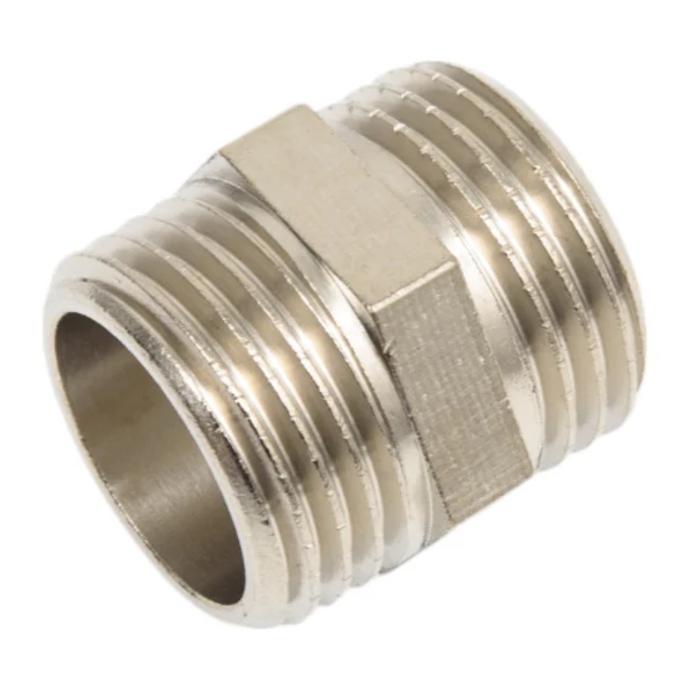 Ниппель SantechSystems 1 1/4 НР-НР латунный никелированный НС-1726011
