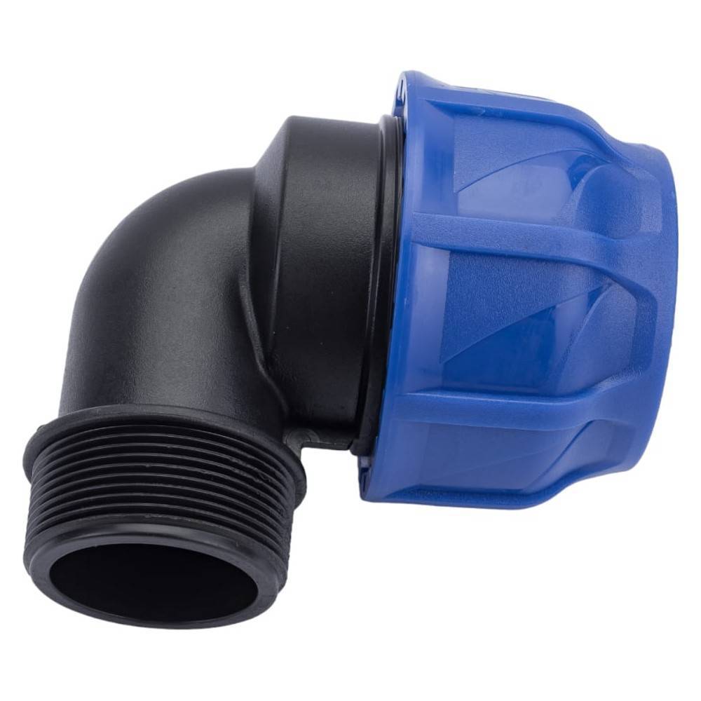 Отвод компрессионный Valfex ПНД с наружной резьбой 63х2 1425714