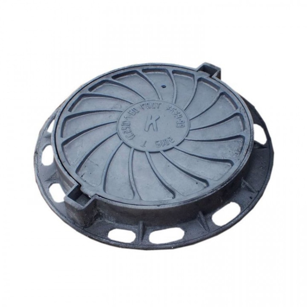 Люк канализационный ДПК легкий тип Л (А15) чугунный круглый канализация (К) ГОСТ 3634 НС-1733652