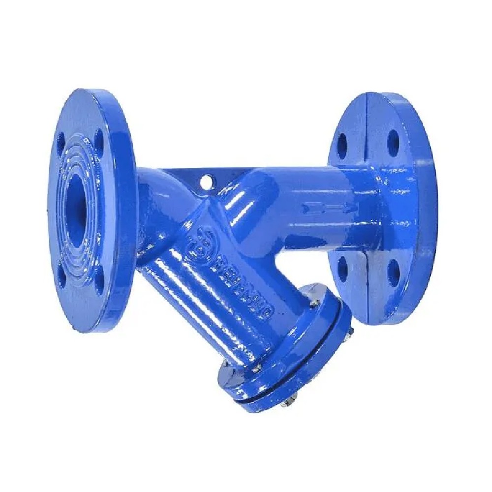 Фильтр магнитный Y-образный чугунный Benarmo ФМФ 5011 Ду300 Ру16 фланцевый со сливной пробкой 5011-300