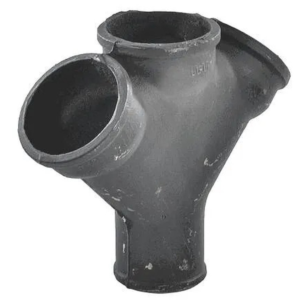 Крестовина одноплоскостная косая Россия чугунная Ду 100/100/100 мм 45 градусов ГОСТ 6942-98 1733643