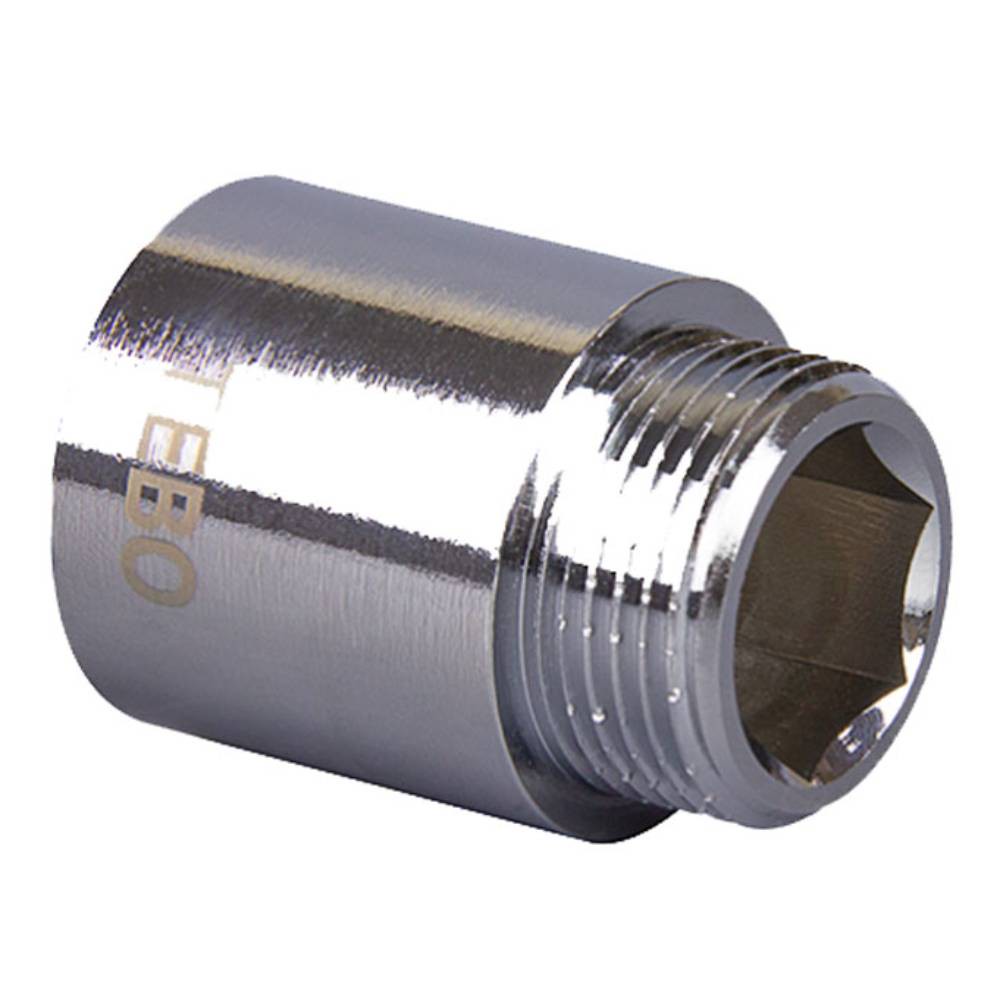 Удлинитель хромированный TEBO 1x50 мм ВР-НР T-ЛР.У.2.1-50.ХР.CN