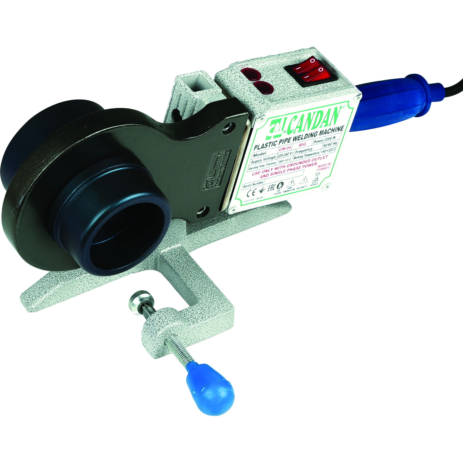 Аппарат сварочный для полипропиленовых труб CANDAN CM-04 SET 2000 Вт насадки 50-75 мм CM-04 SET