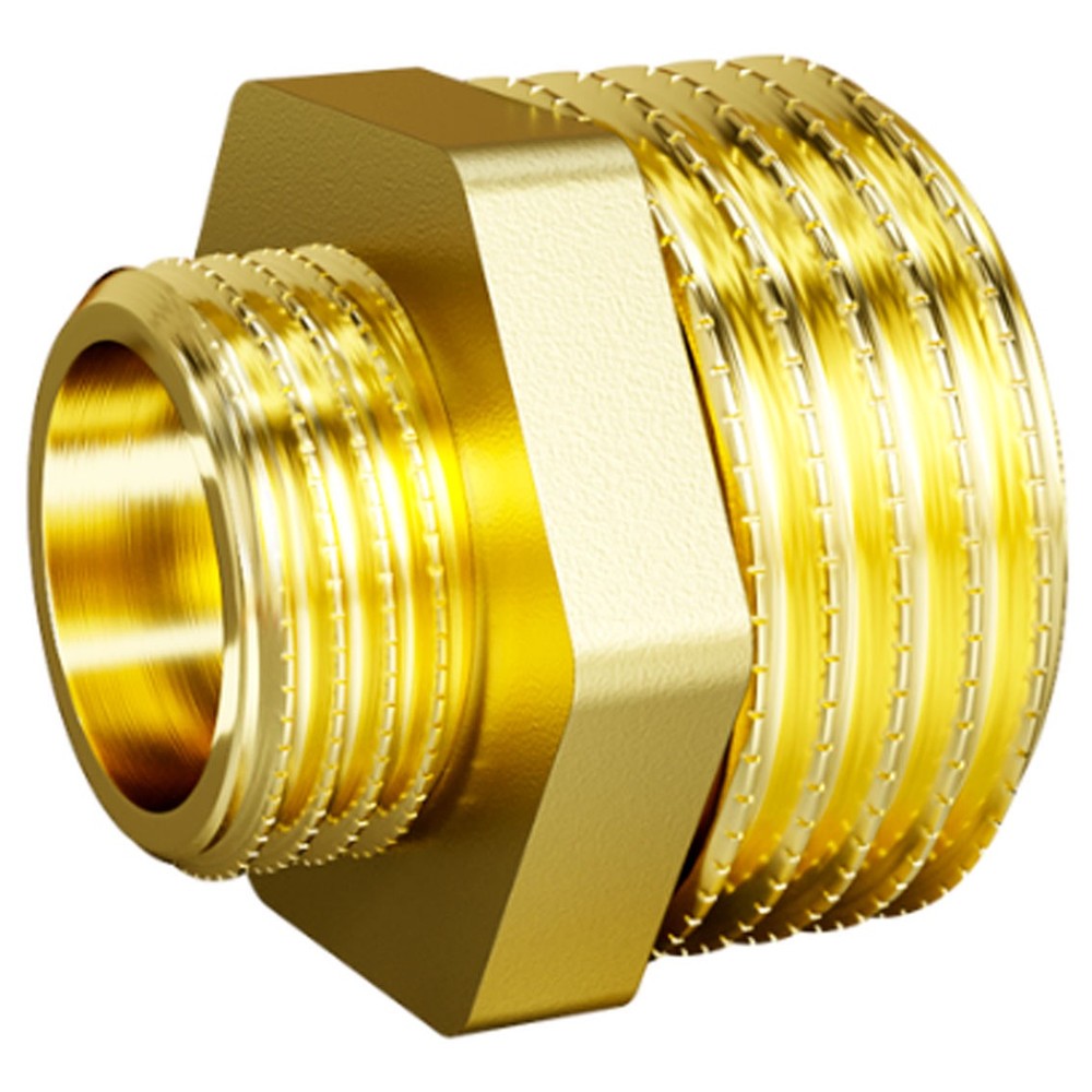 Ниппель переходной LD Pride 1 x 3/4 НР-НР латунь 47.10.25.20