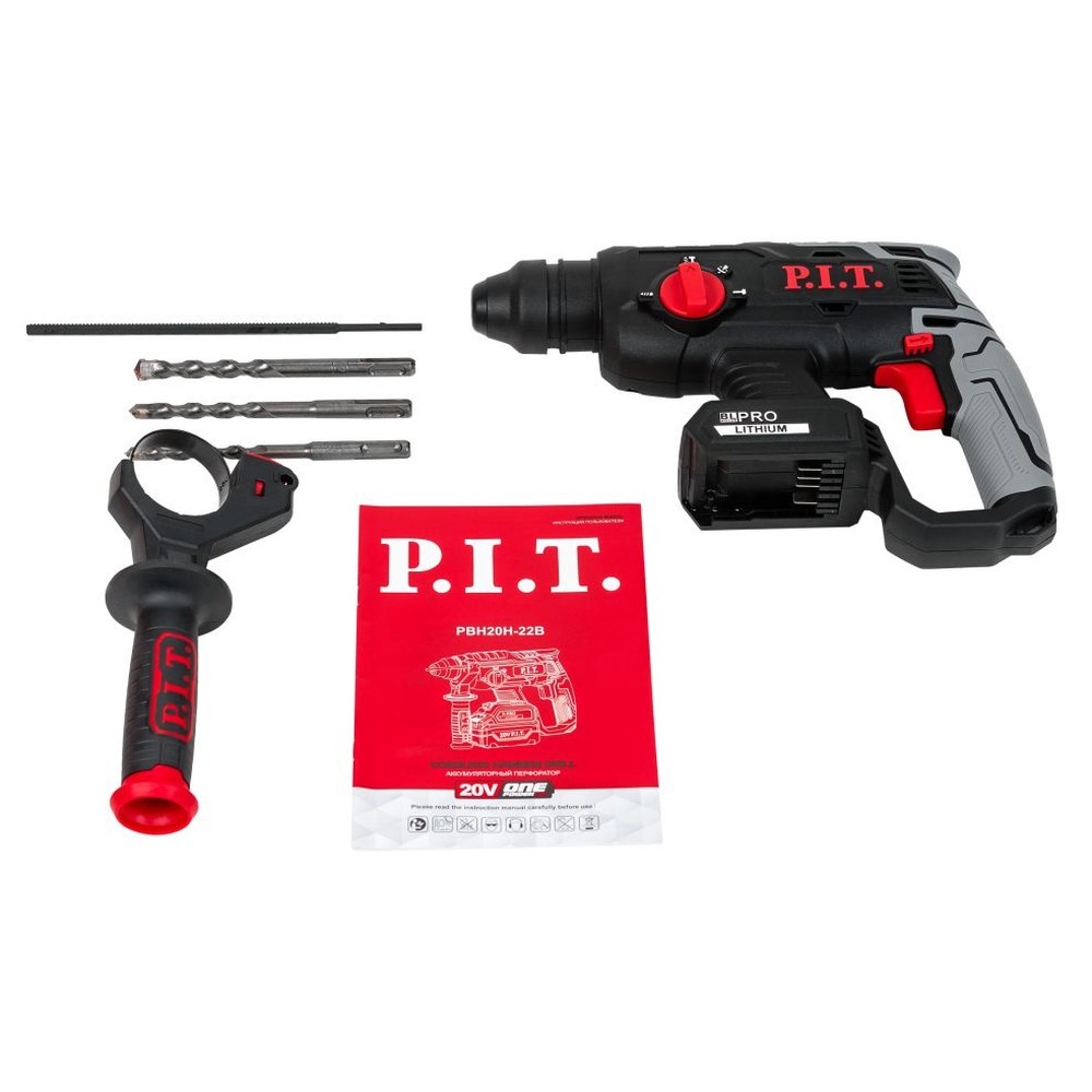 Перфоратор аккумуляторный бесщеточный P.I.T. OnePower PBH20H-22B SOLO