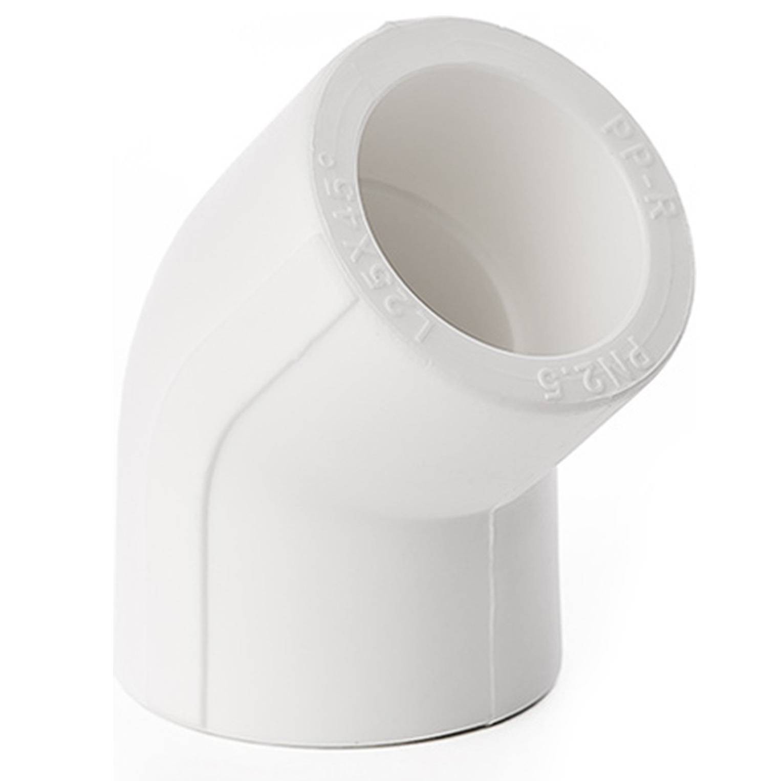 Угольник 45° Lammin PPR 75 мм LM-PPR-E45-75