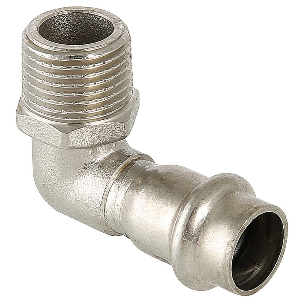 Угольник пресс из нержавеющей стали НР Valtec 15 мм x 1/2 VTi.953.I.0415