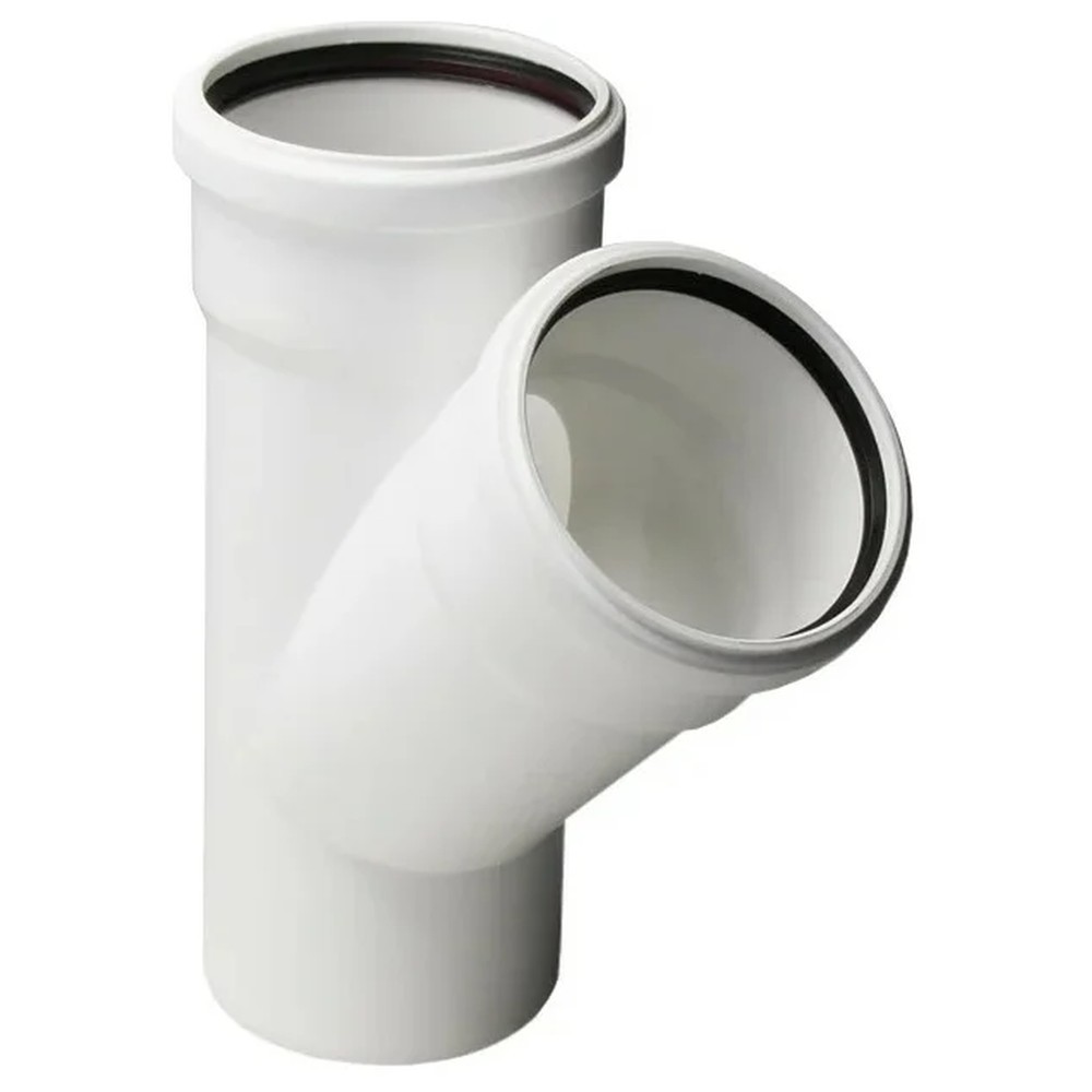 Тройник канализационный бесшумный Sinikon Comfort 110х110х45° белый 1676139