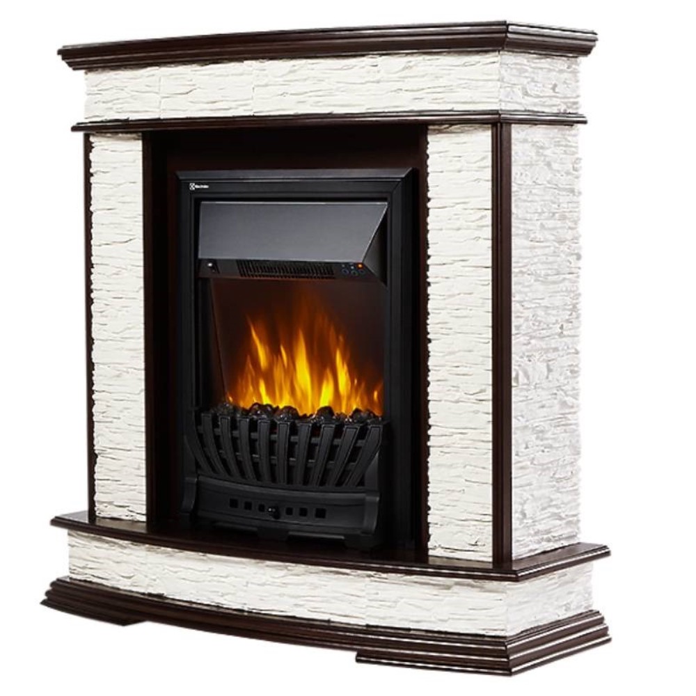Каминокомплект Firelight Scala Classic с очагом Electrolux EFP/P-1020LS темный дуб/белый сланец НС-1421134
