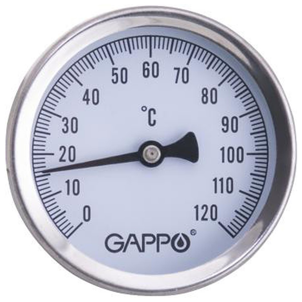 Термометр биметаллический накладной Gappo G1301 0-120 °C с пружиной G1301