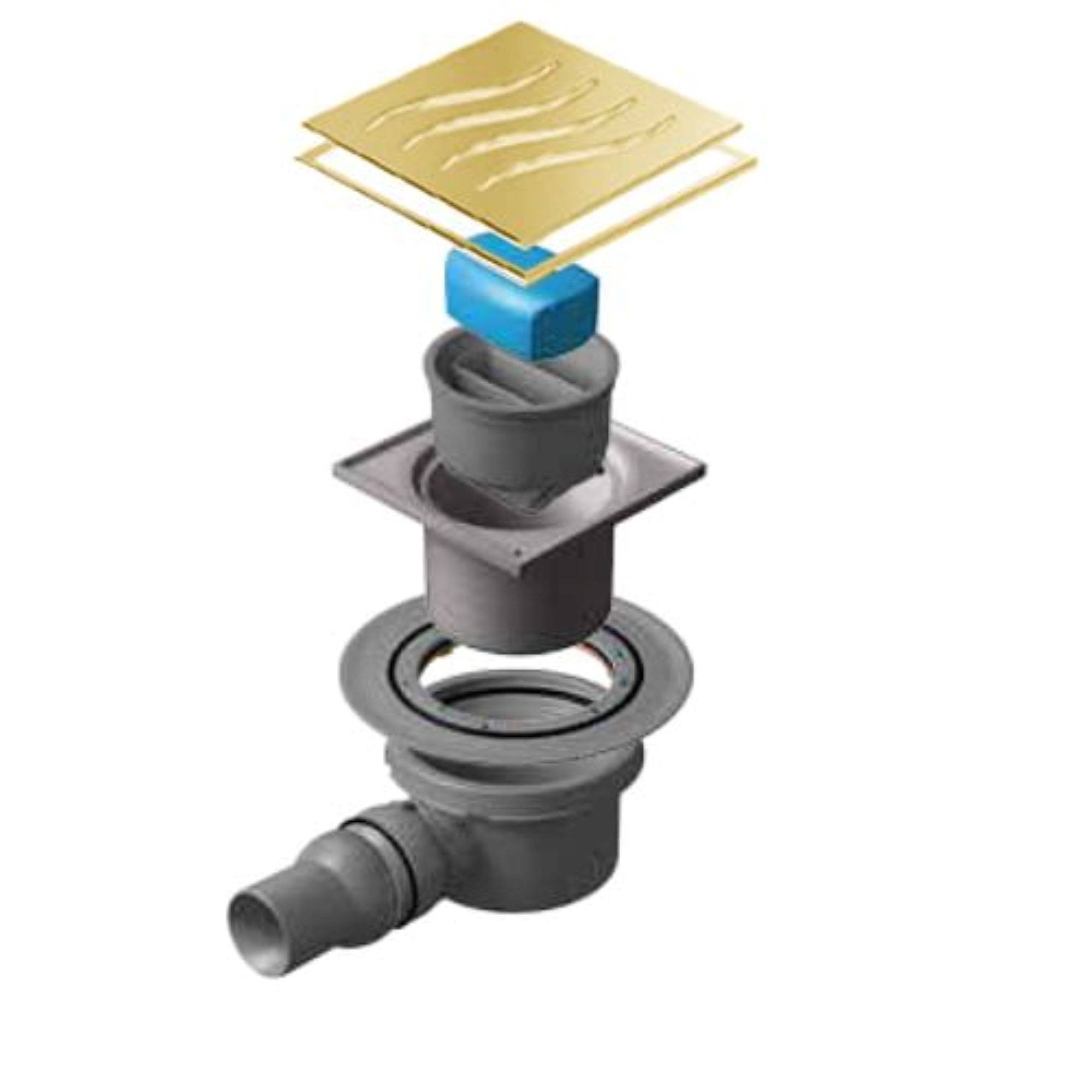 Трап для душа точечный PESTAN Confluo Standard 10х10 Dry 1 Mask Gold 13000114