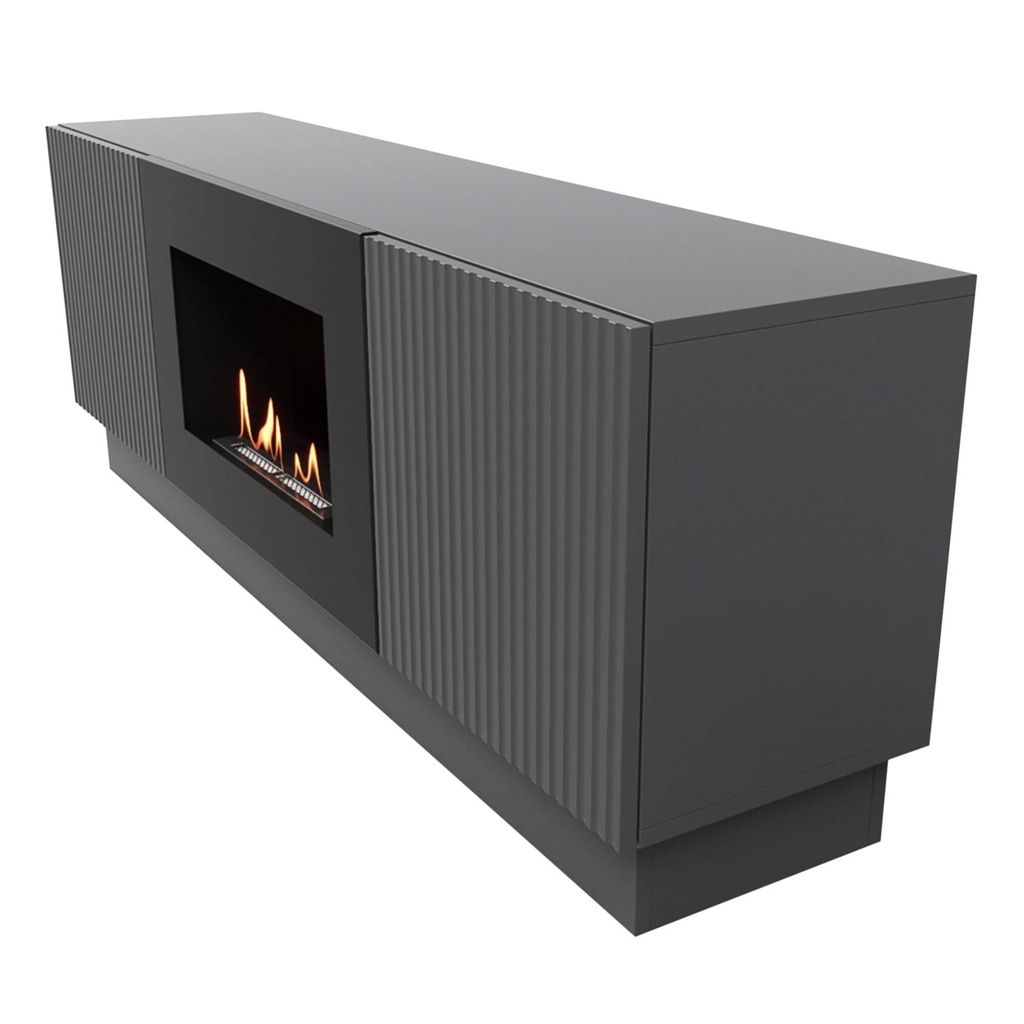 Тумба с биокамином Firelight BFP/P-1400L графит 1595754