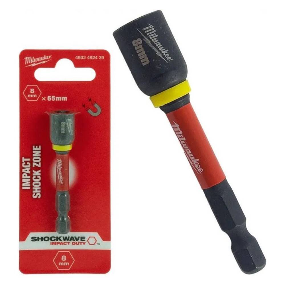 Насадка торцевая магнитная Milwaukee SHOCKWAVE Impact Duty 1/4 HEX 8x65 мм 4932452863
