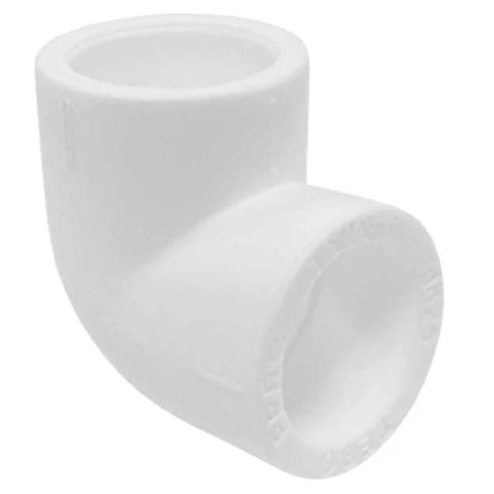 Угольник полипропиленовый TEBO PPR 50 мм 90° белый (уп. 5 шт) 1655553