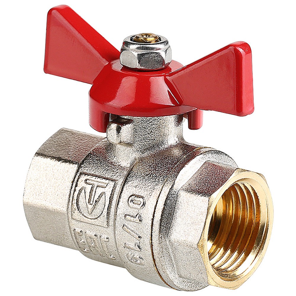 Кран шаровый VALTEC Base 3/4 ВВ ручка бабочка уп 14 шт VT.217.N.05